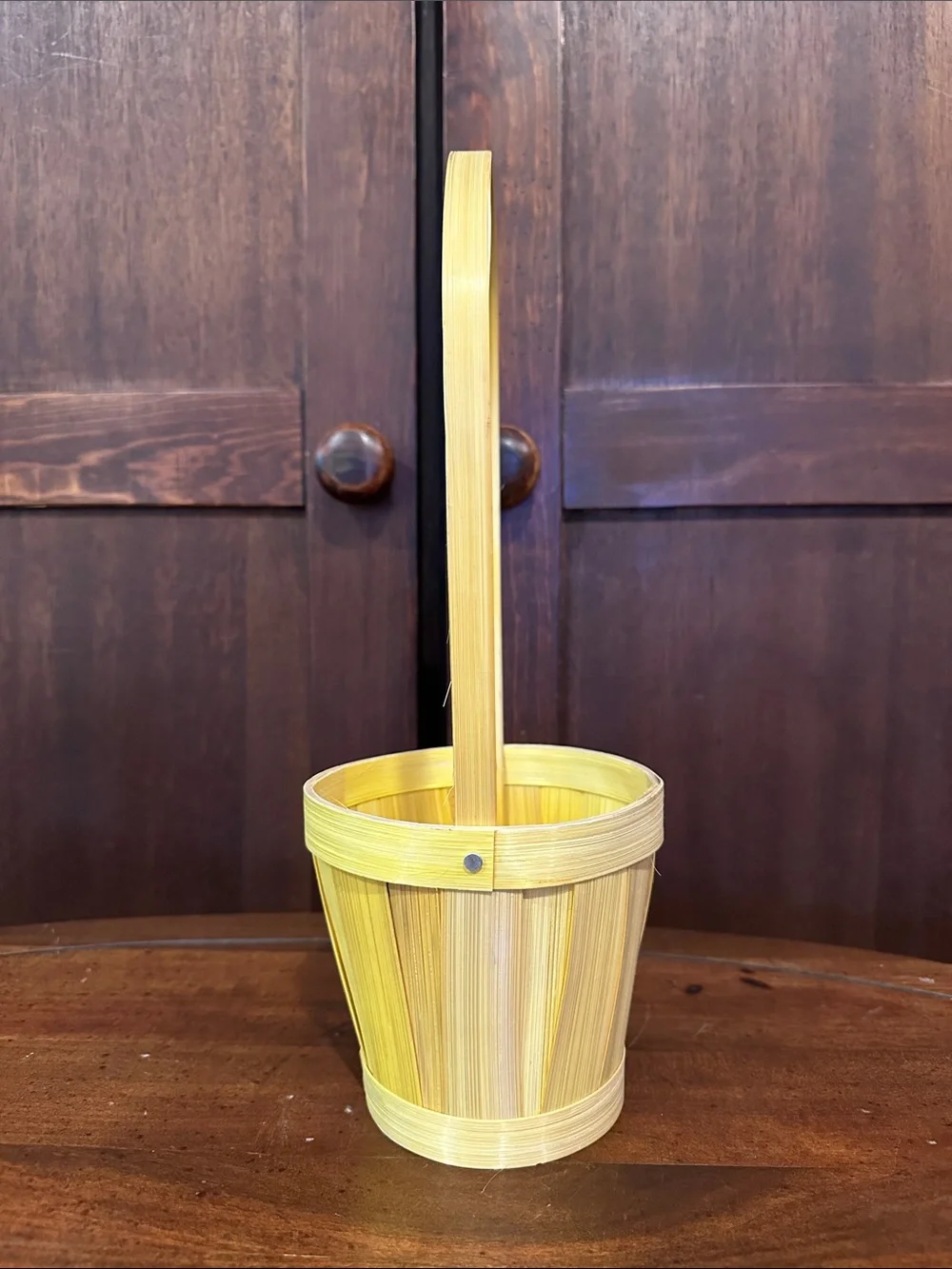 Small wooden basket